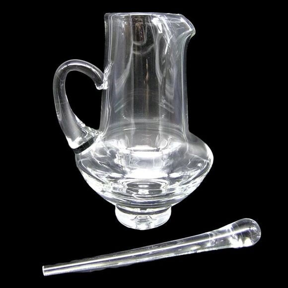 Vintage Mid Century Scandinavian Glass Martini Pitcher Cocktail Mixer - Picture 2 of 8